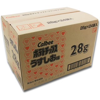 カルビーポテトチップスうすしお味小袋箱売り
